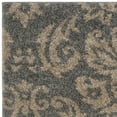 thumbnail image 6 of SAFAVIEH Florida Desmond Damask Plush Shag Area Rug, Grey/Beige, 3'3" x 5'3", 6 of 8