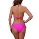 thumbnail image 3 of Conjuntos de bikini con lazo para mujer, 2 piezas, tirantes dobles, parte inferior triangular, trajes de baño, talla X-Large, rojo rosa, 3 of 5