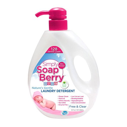 Simply SoapBerry Laundry Detergent Baby Free and Clear 32 oz