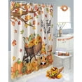 thumbnail image 5 of Fall Thanksgiving Shower Curtain Set ，Waterproof Fabric Shower Curtains Leaves Gnome Pumpkin Squirrel Linen Shower Curtains for Bathroom,Bathroom Decor 54x"78", 5 of 7