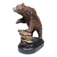 thumbnail image 6 of Grizzly Bear Climbing On River Rock Statue 6.25"Tall Bronze Electroplated Resin, 6 of 8