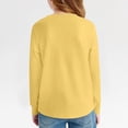 thumbnail image 4 of GaThRRgYP Off the Shoulder Tops for Women,Womens Plus Size Tops,Children's Solid Color Long Sleeve Round Neck Tops Blouses Shirts Yellow#1 13 Years, 4 of 9