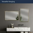 thumbnail image 2 of Head West Brassy Gold Spectrum Metal Rectangular Bathroom Vanity Mirror - 34" x 22", 2 of 8
