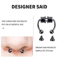 thumbnail image 3 of Fake Nose Ring Septum Piercing Magnet Magnetic Nose Hoop Rings Faux Septum Rings Non Piercing Clip On Nose Hoop Rings, 3 of 5