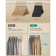 thumbnail image 4 of Perchas de madera SONGMICS, paquete de 30 unidades, para abrigos y pantalones, bar, tinta negra, 4 of 7