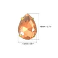thumbnail image 2 of Unique Bargains 20Pack Teardrop Sew on Rhinestone - 18x13mm Glass Teardrop Crystal Rhinestones in Gold Prong Setting (Champagne), 2 of 7