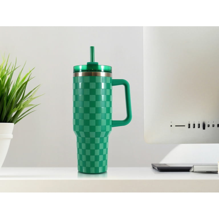 Mainstays 40 oz Stainless Steel Tumbler with Straw and Handle 