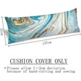 thumbnail image 3 of Abstract Marble Body Pillow Cover Ocean Blue and Gold Modern Cushion Long Pillowcase with Zipper Luxury Pillow Covers Decorative Soft Large Bedding Pillow Cases for Beddroom,Couch,Home Gifts 20"x54", 3 of 6