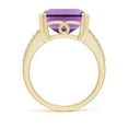 thumbnail image 2 of ANGARA Natural Amethyst with Diamond Solitaire Ring in 14K Yellow Gold for Women, Girls Ring Size-12 (Stone Grade-A, Size-14x12mm) February Birthstone Jewelry Gift for Her Birthday, Wedding Engagement, 2 of 10
