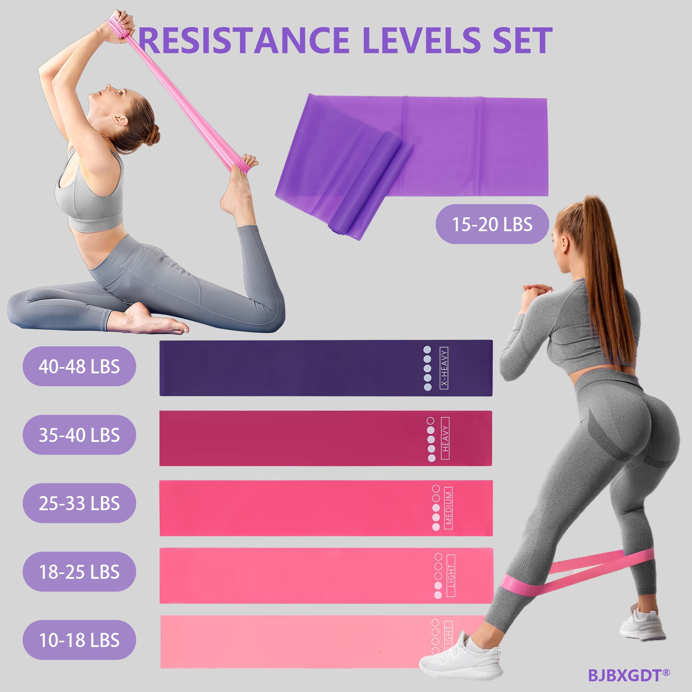 Pilates Ring Circle Set 18 Pcs Exercise Equipment Accessories for Women, Workouts Pilates Ball Stretching Strap for Women's Home Workouts & Beginners
