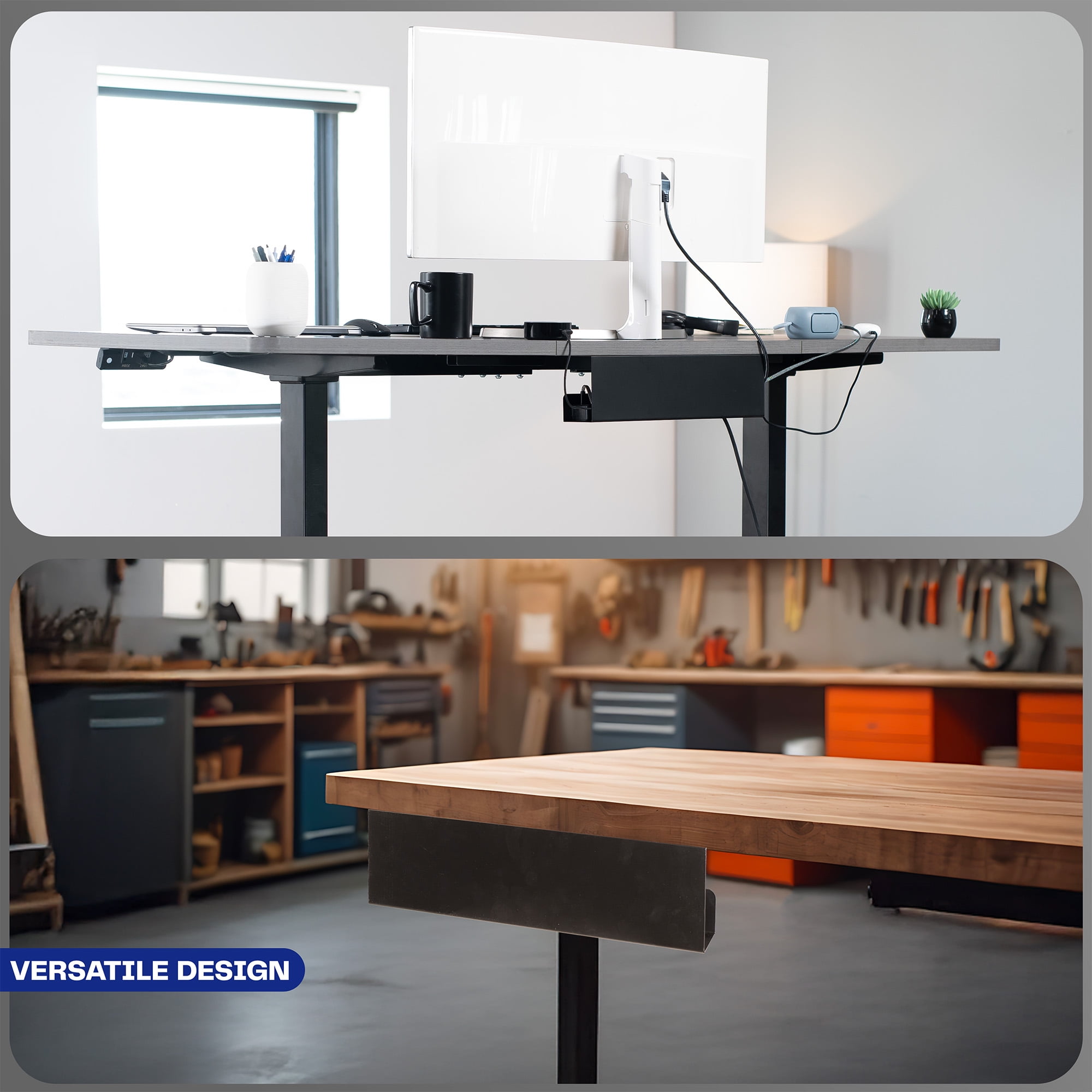 VIVO Black Under Desk 17" Cable Management Tray, Wire Organizer, Cord Holder