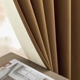 thumbnail image 5 of Joydeco Cortinas Opacas 100% Color Marrón Dorado, 96 Pulgadas De Largo, 2 Paneles, Juego De Cortinas Opacas Para Dormitorio, Sala De Estar, Cortinas De Terciopelo Con Aislamiento Térmico De Lujo, Bols, 5 of 5
