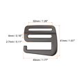 thumbnail image 2 of Unique Bargains 1.26' 32mm Webbing Release G Hook Buckle Adjusters for Backpack Strap, 8Pack Dark Grey, 2 of 5