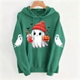 thumbnail image 4 of Halloween Oversized Sweatshirt for Women Lightweight Pullover Cute Print Hoodies with Kangaroo Pocket Funny Long Sleeve Tops, 4 of 7