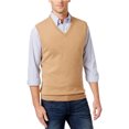 thumbnail image 1 of Club Room Chaleco de suéter de cachemira para hombre, beige, XXX-Large, 1 of 1