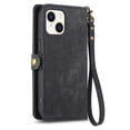 thumbnail image 3 of For iPhone 15 Geometric Zipper Wallet Side Buckle Leather Phone Case, 3 of 5