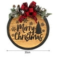 thumbnail image 5 of JUNWELL Merry Christmas Sign Christmas Red Buffalo Plaid Welcome Sign For Front Door Christmas Decoration Hanging Farmhouse Porch Christmas Decoration Outdoor Christmas Decor  Wood Sign, 5 of 11