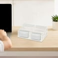 thumbnail image 6 of kowaku Acrylic Display Desk Business Card Holder Countertop Support Name Cards Stand Storage Rack for Salons,Exhibition,Receptionist 6 Slot 20.8x9.6cm, 6 of 9