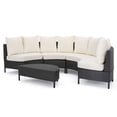 thumbnail image 1 of Afuera Living 5 Piece Outdoor Wicker Sectional Sofa Set in Gray, 1 of 23