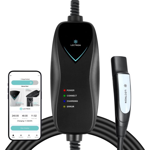 Cargador EV Lectron Tesla Nivel 1 Wi‑Fi 110 V, cable de 16 pies