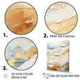 thumbnail image 3 of Designart "Amber And Azure Seashore Sand Blend III" Coastal Floater Framed Canvas Prints, 3 of 5