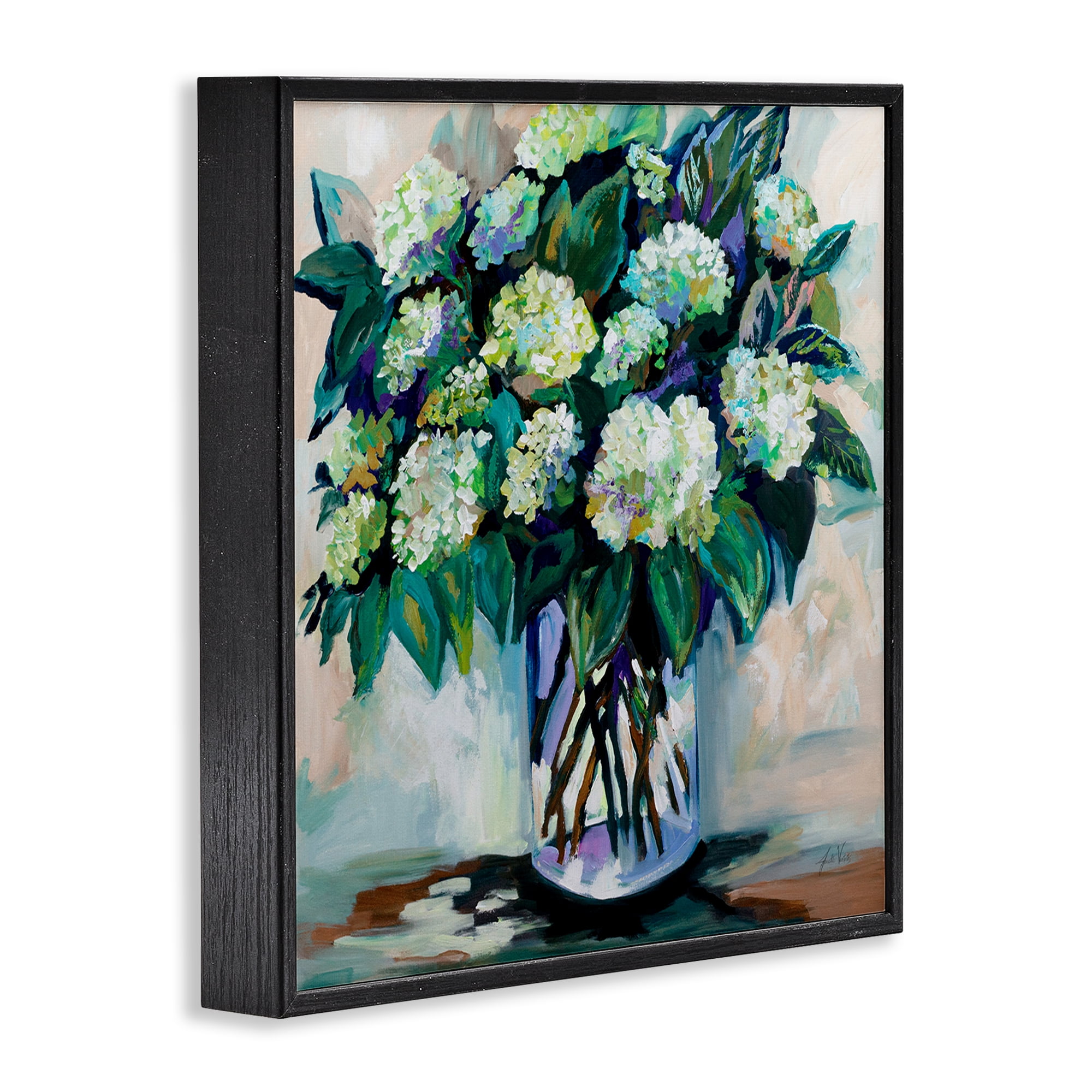 Stupell Industries Full Jaimes Bouquet Botanical & Floral Painting Black Framed Art Print Wall Art, 17 x 17