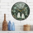 thumbnail image 3 of Yayeee Wall Clock Battery Operated 9.5" Silent Quartz Non-Ticking for Living Room Decor, Cute Ghosts Playing, 3 of 8