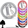 thumbnail image 2 of Cable de amarre para perros de dos cabezas con resorte de metal duradero Correa de entrenamiento alargada Correa de alambre de acero para perros pequeños, medianos y grandes, 2 of 5