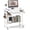 White, variant on Rolling Computer Desk Cart with Keyboard Tray, Mobile Portable Laptop PC Desk with CPU Stand & 3 Hooks for Sofa & Bed, Industrial Small Desk on Wheels for Small Spaces, Home Office Desk