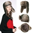 thumbnail image 2 of Jeff & Aimy Men Women Winter Trapper Hat Faux Fur Ushanka Russian Hunting Hat Warm Aviator Bomber Hat Outdoor Snow Ski Hat Ear Flap Olive Green 54-58CM, 2 of 8