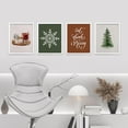 thumbnail image 3 of PixonSign Framed Wall Art Merry Christmas Pine Tree Snowflake Mulled, Set of 4 Cartoon Wall Decor Arts, Holiday Wall Décor, Adhesive Canvas Posters, Modern Home Artwork - 11"x14" White, 3 of 5
