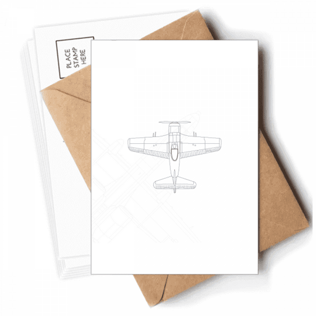 Aircraft Lyrics Military Art Deco Fashion Postcards Envelopes Blank Note Cards Mailing