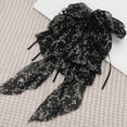 thumbnail image 5 of Unique Bargains 1 Pc Hair Clip Floral Bow Pattern Claw Clip 7.87"x1.77"x12.20" Black White, 5 of 5