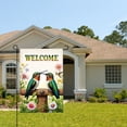 thumbnail image 2 of Amhnf Welcome Hummingbirds And Flowers Garden Flag For Home Outdoor Garden Yard Decor 12x18 inch, 2 of 5