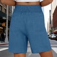 thumbnail image 6 of Fashion Plus Size Shorts for Womens Summer Casual Cotton and Linen Solid Color Shorts Lightweight High Waist Pockets Shorts, 6 of 6