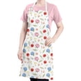 thumbnail image 5 of Pioneer Flower Floral Print Pattern Apron for Women and Men, Cotton Linen Waterproof with Pockets, Adjustable, 33x27 Inch for Kitchen, Gardening, BBQ, Salon, 5 of 6