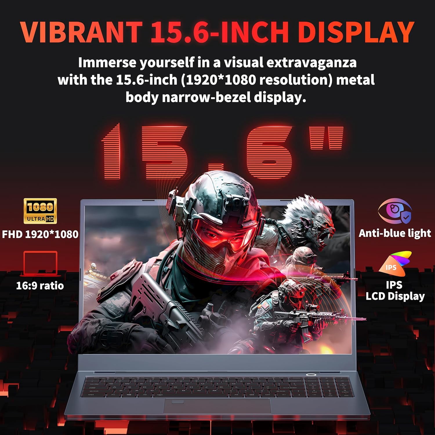 15.6''Laptop Core i7-9750H (6C/12T) 16GB DDR4 RAM 512GB NVMe SSD
