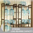 thumbnail image 4 of theO Bamboo Clothes Rack丨 Heavy-Duty Storage Closet for Hanging Clothes,Freestanding Clothing Racks with Shelves and 2Rods,Portable Wardrobe Closet Rack-Organizer (67" WX59 H), 4 of 8