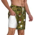 thumbnail image 3 of Picia Gnomes Playing in the Garden pattern Mens Swim Trunks with Compression Liner Stretch Beach Shorts Quick Dry with Zipper Pockets No-Chafing Board Shorts-XX-Large, 3 of 9