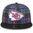 Men's New Era Black Kansas City Chiefs 2024 NFL Crucial Catch Plaid
