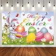 thumbnail image 4 of Boovnll Easter Dinner Party Activity Background Cloth Bunny Eggs Background Decoration Hanging Cloth Photo Props, Easter Decorations, Easter Decor, 4 of 6