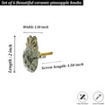 thumbnail image 3 of Pineapple Ceramic Knob (Set Of 6)  Pineapple Shape Knobs Pull And Push For Handles, Cabinet, Drawer, Door, Wardrobe, Home Interior Decorative Item, 3 of 5