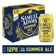 Samuel Adams Summer Ale Seasonal Craft Beer, 12 Pack, 12 fl oz Aluminum Cans, 5.3% ABV