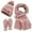 23# Pink, variant on Knit Cuffed Beanies Scarf Gloves for Women Thickened Long Scarf Furry Hat Winter 2025 Earthy Yellow Free