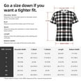 thumbnail image 4 of Naloa White And Black Plaid Men's T-Shirt Sport T-shirt Men's Basic Tee Casual Men's Shirt, Round Neck, Short Sleeves - Large, 4 of 5