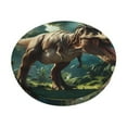 thumbnail image 3 of Picia Green Forest Dinosaur pattern Round Stool Covers Comfy Seat Covers Stretch Removable WashableChair Slipcover Round Bar Chair Cushion Cover-12 inch, 3 of 7