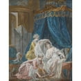 thumbnail image 2 of Pierre-Antoine Baudouin 20x24 Gold Ornate Framed and Double Matted Museum Art Print Titled - The Toilet, 2 of 4