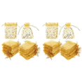 thumbnail image 1 of 200 Piezas 10X15cm Pestañas Impresas Bolsas de Organza Doradas Bolsas de Joyería Bolsas de Organza con Cordón para Favores de Boda Bolsas de Regalo de Dulces, 1 of 5