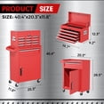 thumbnail image 2 of SUNCROWN 5-Drawer Rolling Tool Chest, Storage Cabinet with Detachable Top Tool Box, Tool Chest with Universal Lockable Wheels, Metal Tool Cart for, Workshop, Barbershop（Red）, 2 of 10