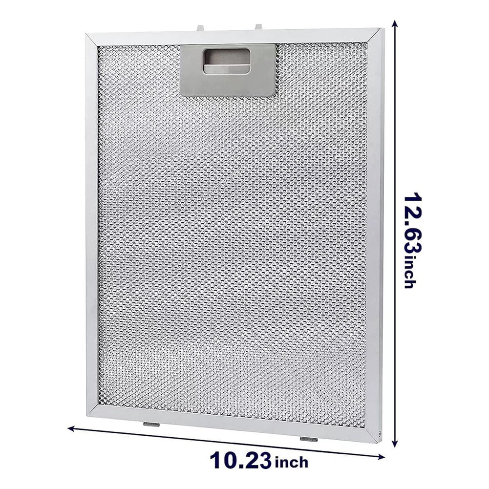 2Pcs Range Hood Grease Filter -10.4x12.8x0.36 inches Thickened Aluminum Frame with 5 Layers of Aluminum Mesh